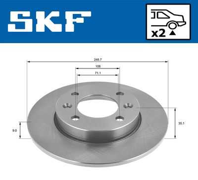 DISC FRANA SKF VKBD90188S2 1