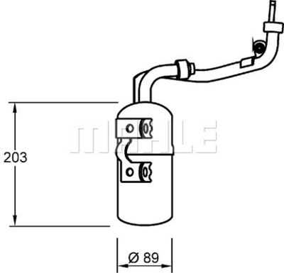 MAHLE AD 277 000S Осушитель кондиционера для FORD FOCUS II седан (DB_, FCH, DH)