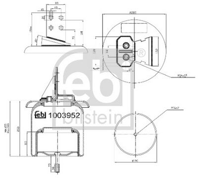 Fjerbælg, luftaffjedring FEBI BILSTEIN 1003952