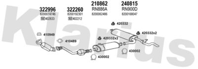 Układ wydechowy KLARIUS 721072E