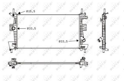 Radiator, engine cooling 58487