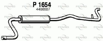 Глушитель выхлопных газов конечный FENNO P1654 для CHRYSLER VOYAGER
