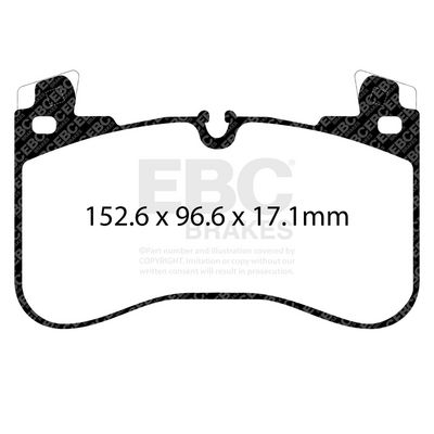 комплект спирачно феродо, дискови спирачки EBC Brakes DP62401