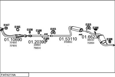 SISTEM DE ESAPAMENT MTS FIAT42770A058803