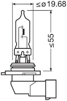 Лампа накаливания, фара дальнего света OSRAM 9005CBN-HCB для DUCATI 749