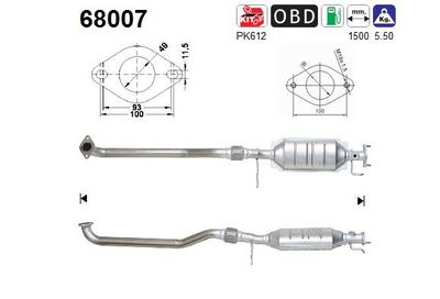 Катализатор AS 68007 для LAND ROVER FREELANDER