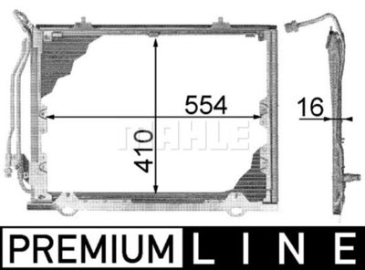 MAHLE AC 243 000P Радиатор кондиционера  для MERCEDES-BENZ C-CLASS (W202) C 200 CDI (202.134)