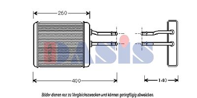 AKS DASIS 019002N Радиатор печки  для ALFA ROMEO 147 (Альфа-ромео 147)