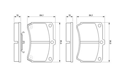 Brake Pad Set, disc brake 0 986 460 390