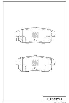 MK Kashiyama D1239MH Тормозные колодки и сигнализаторы  для INFINITI I35 (Инфинити И35)