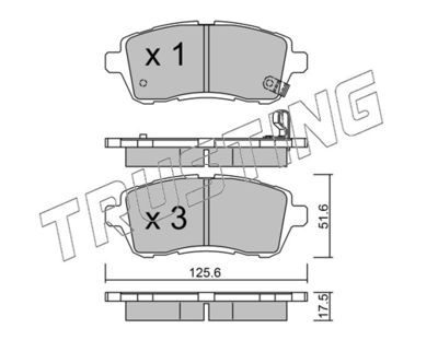 TRUSTING 809.0 Тормозные колодки и сигнализаторы  для FORD FIESTA VI (CB1, CCN) 1.6 TDCi