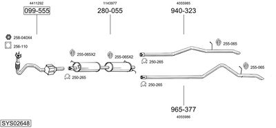 SISTEM DE ESAPAMENT BOSAL SYS02648