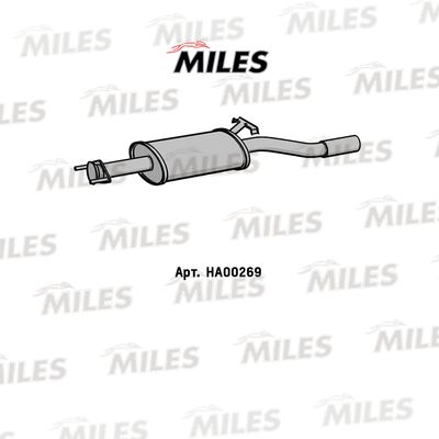 Глушитель выхлопных газов конечный MILES HA00269