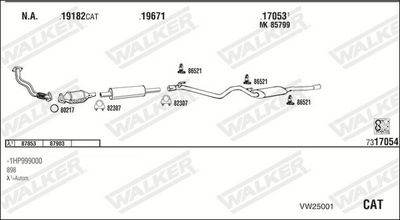 Изпускателна система WALKER VW25001