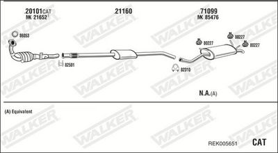 ABGASANLAGE WALKER REK005651