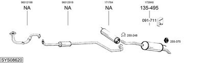 Изпускателна система BOSAL SYS08620