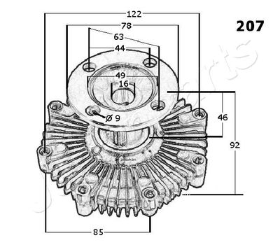 CUPLA VENTILATOR RADIATOR JAPANPARTS VC207 2