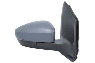 Zijspiegel Rechts (mechanisch, in reliëf, under-coated, met indicator) past: SKODA CITIGOe iV VW UP 07.16-