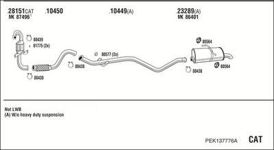 SISTEM DE ESAPAMENT WALKER PEK137776A