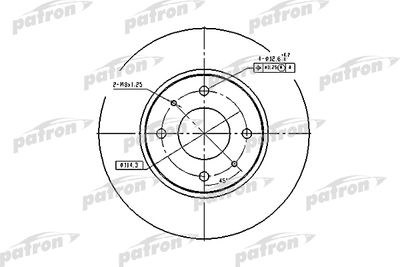 Тормозной диск PATRON PBD4054 для VOLVO V40