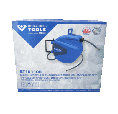 Brilliant Tools BT161100 Automatické navíjecí zařízení vzduchotlakých hadic, Ø 10 mm x 15 m