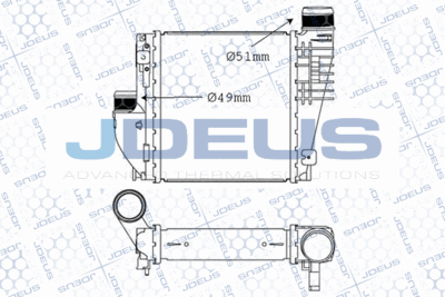 Интеркулер JDEUS M-821046A для OPEL GRANDLAND