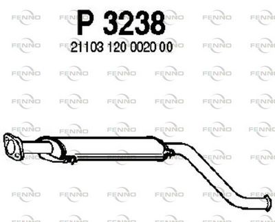 FENNO P3238 Глушитель выхлопных газов  для LADA 111 (Лада 111)