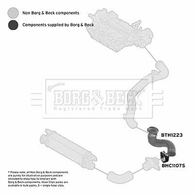 Charge Air Hose Borg & Beck BTH1223