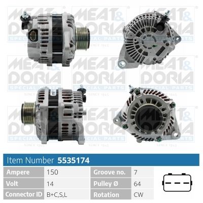 Генератор MEAT & DORIA 5535174 для NISSAN PATHFINDER
