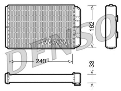 Теплообменник, отопление салона DENSO DRR13010 для LANCIA LYBRA