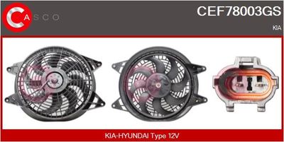 CASCO CEF78003GS Вентилятор системы охлаждения двигателя для KIA CARNIVAL I (UP) 2.5 V6 CASCO CEF78003GS Вентилятор системы охлаждения двигателя для KIA CARNIVAL I (UP) 2.5 V6