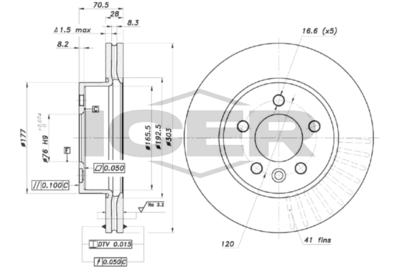 Tarcza hamulcowa ICER 78BD0198-1