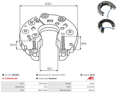Likeretter, dynamo AS-PL ARC4012