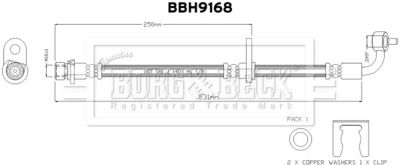 спирачен маркуч BORG & BECK BBH9168