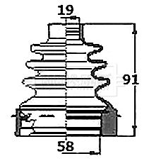 Bellow, drive shaft Borg & Beck BCB6144