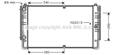 Радиатор, охлаждение двигателя AVA QUALITY COOLING VNA2149 для VW CALIFORNIA