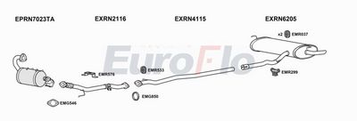 Układ wydechowy EUROFLO RNKAD16D1005D