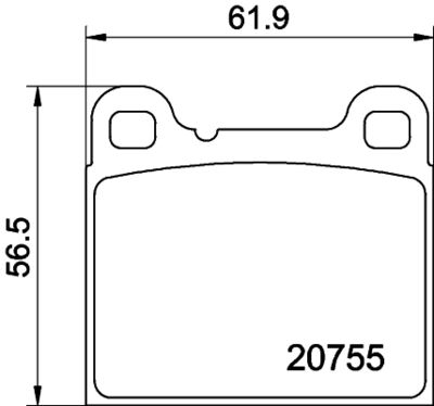 Комплект тормозных колодок, дисковый тормоз 8DB 355 008-801