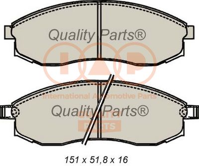 Комплект тормозных колодок, дисковый тормоз IAP QUALITY PARTS 704-12032 для MITSUBISHI L200