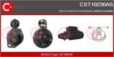 CASCO CST10236AS Стартер  для FIAT (Фиат)