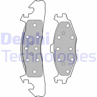 Комплект тормозных колодок, дисковый тормоз DELPHI LP1163 для CHRYSLER VOYAGER