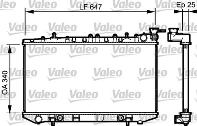 Радиатор, охлаждение двигателя VALEO 734152 для NISSAN PRIMERA