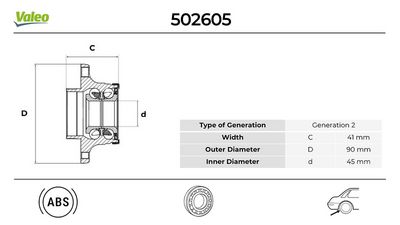 RADLAGERSATZ VALEO 502605