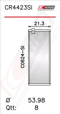 Черупка на биелен лагер KING CR4423SI 020