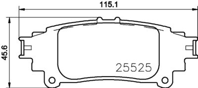 Комплект тормозных колодок, дисковый тормоз HELLA 8DB 355 036-921 для LEXUS IS