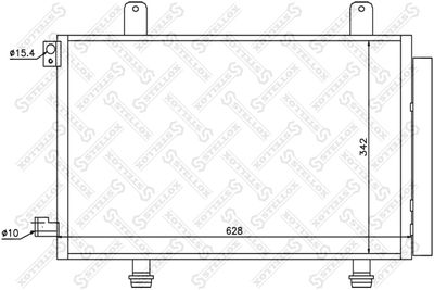 STELLOX 10-45212-SX Радиатор кондиционера  для SUZUKI SX4 (EY, GY) 1.6 VVT (RW 416)