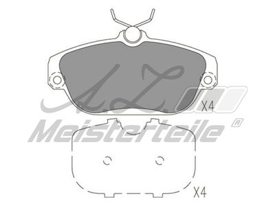комплект спирачно феродо, дискови спирачки A.Z. Meisterteile AZMT-44-022-1819
