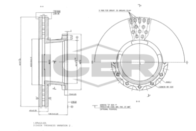 спирачен диск ICER 78CV0045-1