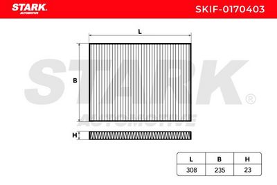 Филтър купе (поленов филтър) STARK SKIF-0170403