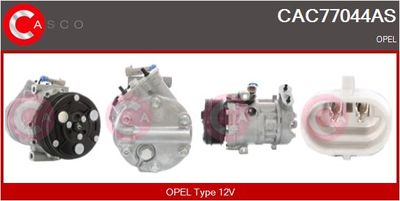 CASCO CAC77044AS Компрессор кондиционера для OPEL ASTRA G Фургон/универсал (F70) 1.6 (F70) CASCO CAC77044AS Компрессор кондиционера для OPEL ASTRA G Фургон/универсал (F70) 1.6 (F70)